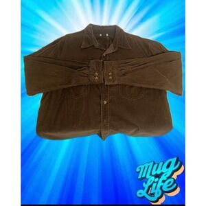 VINTAGE Long sleeve‎ Arizona jeans company, corduroy shirt SIZE LARGE
